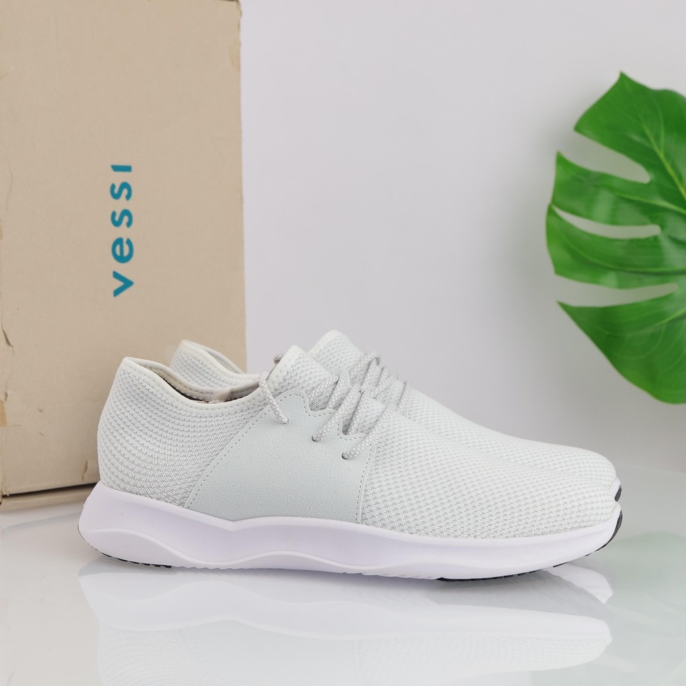 Vessi Mens Everyday Shoes Sneakers Size 11 Waterproof White Knit Walking Comfort